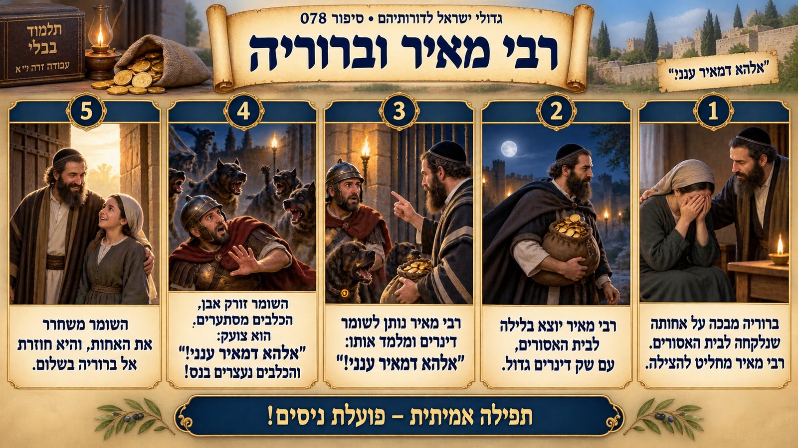 תמונת סיכום — רבי מאיר וברוריה: רבי מאיר וברוריה